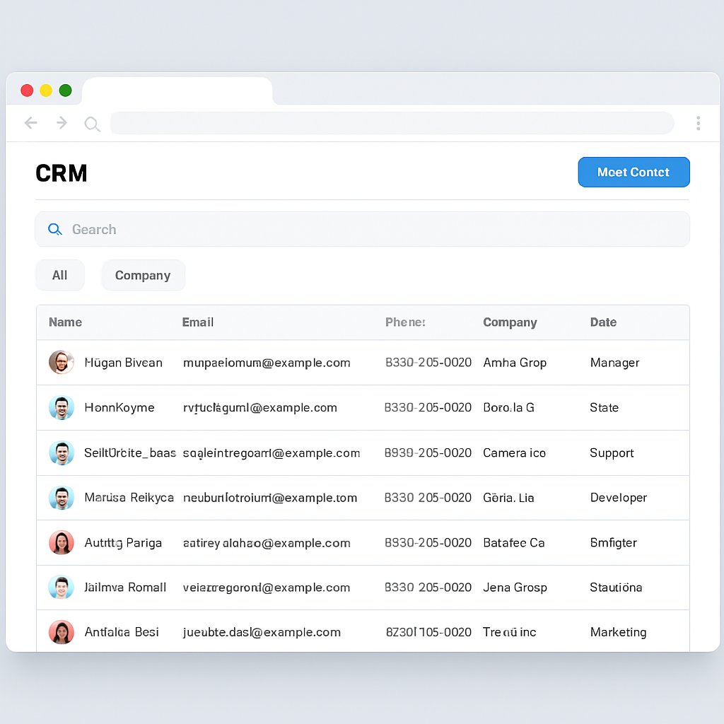 Go to CRM contacts
